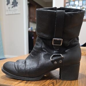 Harley-Davidson Black Leather Moto Boots